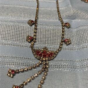 Elegant Red Crystal Necklace
